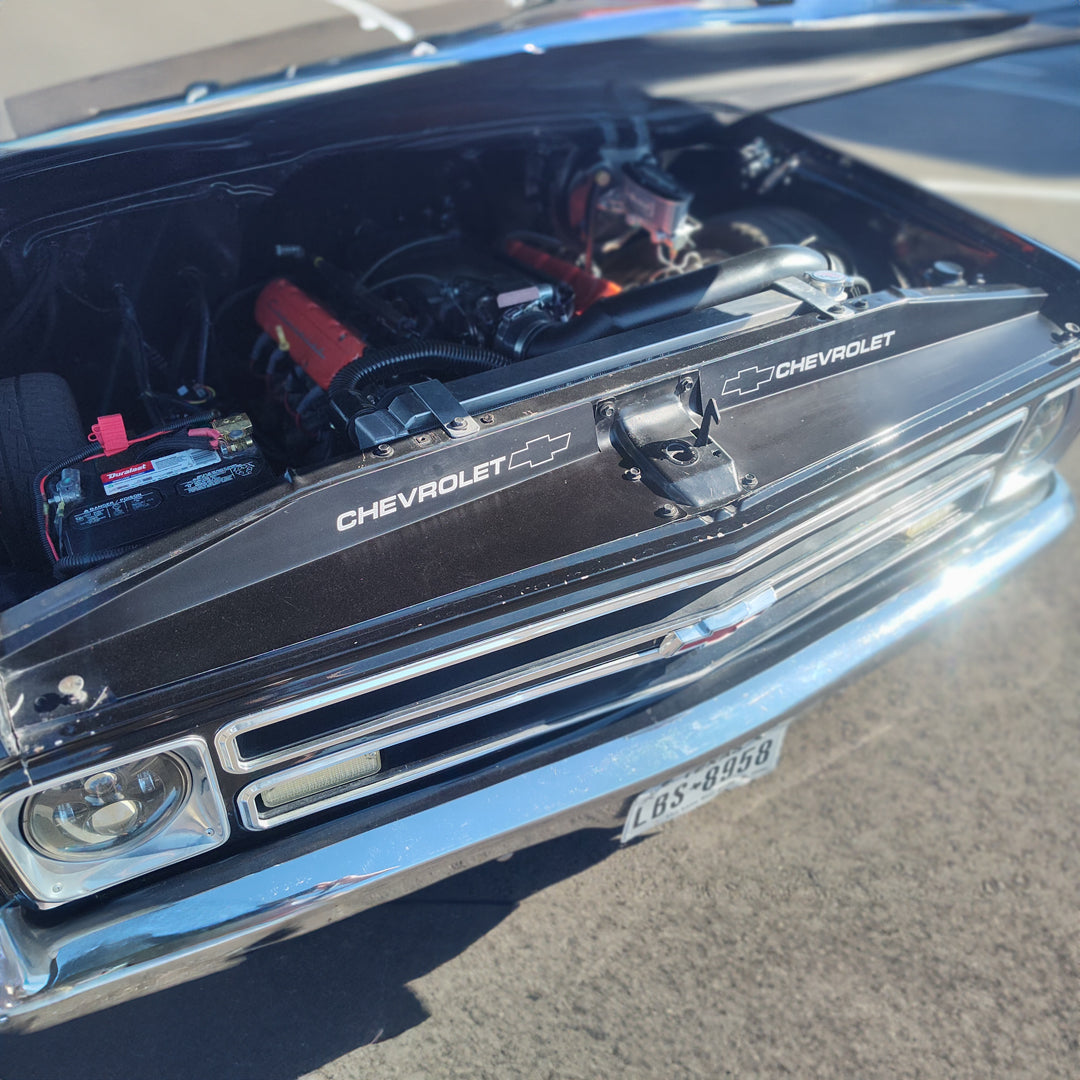 1967-1968 Chevy and GMC trucks Show Panel with "Bowtie/Chevrolet" Engraved