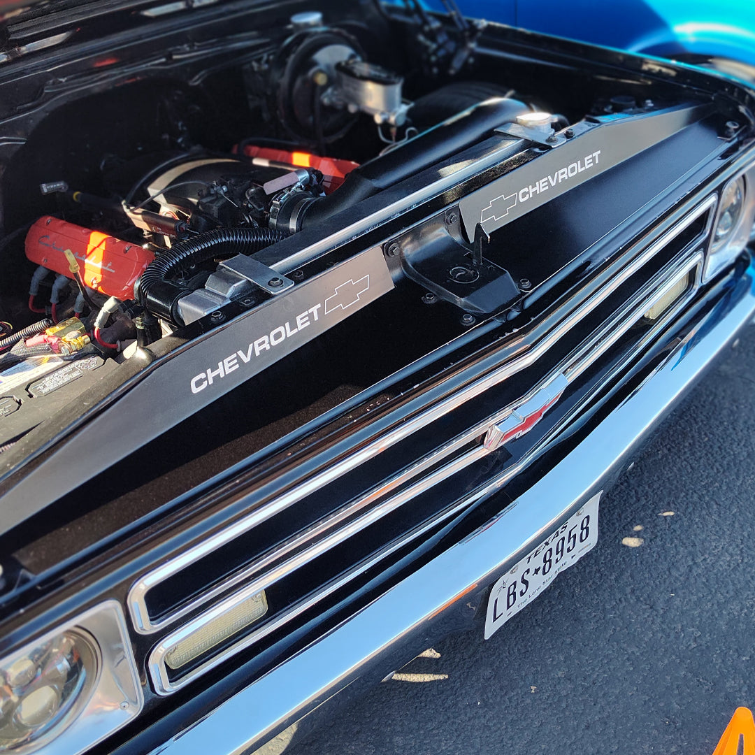 1967-1968 Chevy and GMC trucks Show Panel with "Bowtie/Chevrolet" Engraved