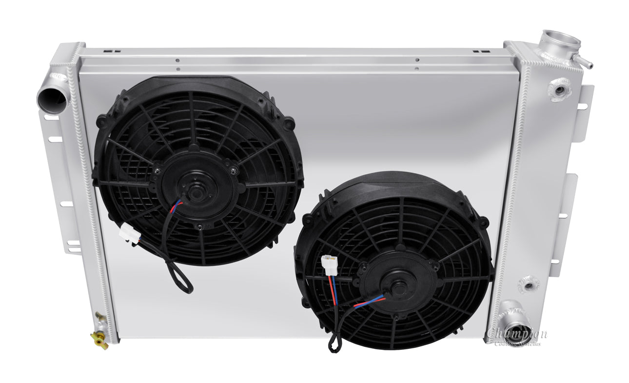 1967-1969 Camaro 3-Row Radiator, Shroud, Dual Fan Combo
