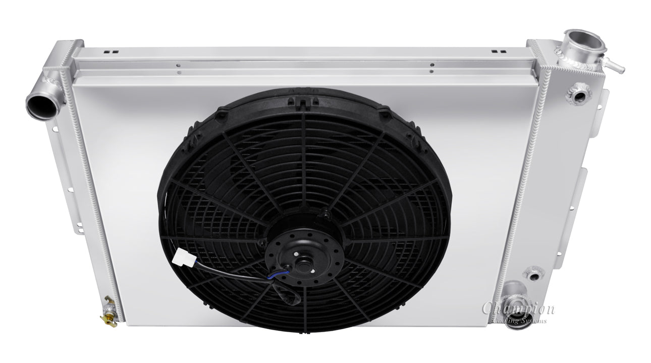 1967-1969 Camaro 4-Row Radiator, Shroud, Fan Combo big block