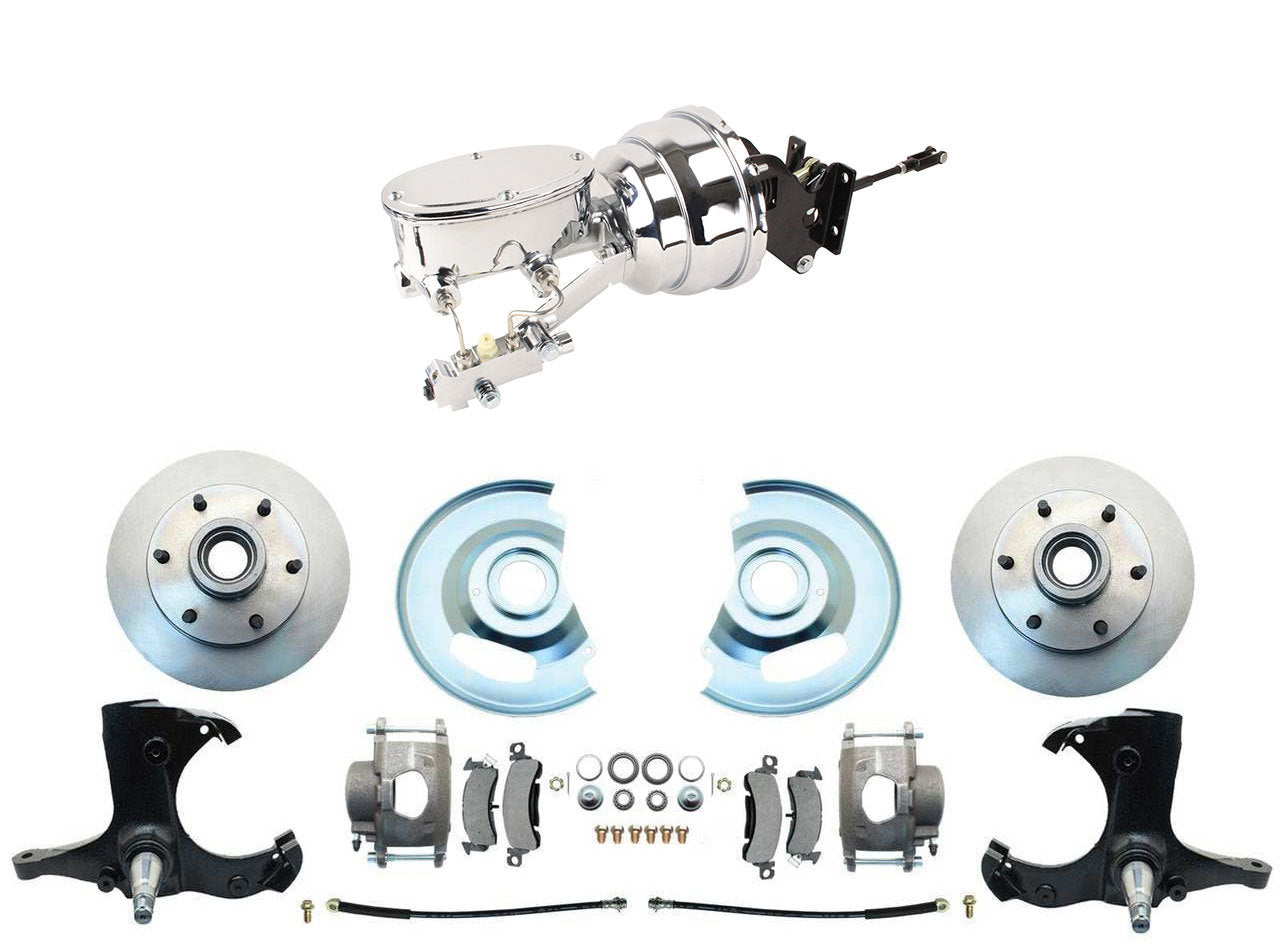 1967-1970 Chevy C10 Truck Disc Brake Kit 6 Lug 8" Dual Chrome (Disc/Drum)