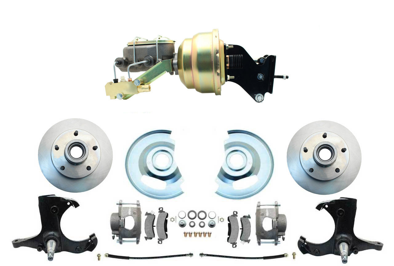 1967-1970 Chevy Truck Disc Brake Kit 5 Lug 8" Dual Zinc Power Booster
