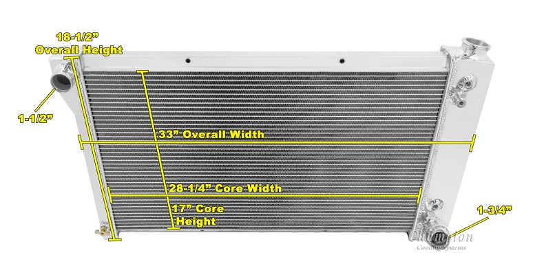 1967-1972 GMC Truck 4-Row Radiator