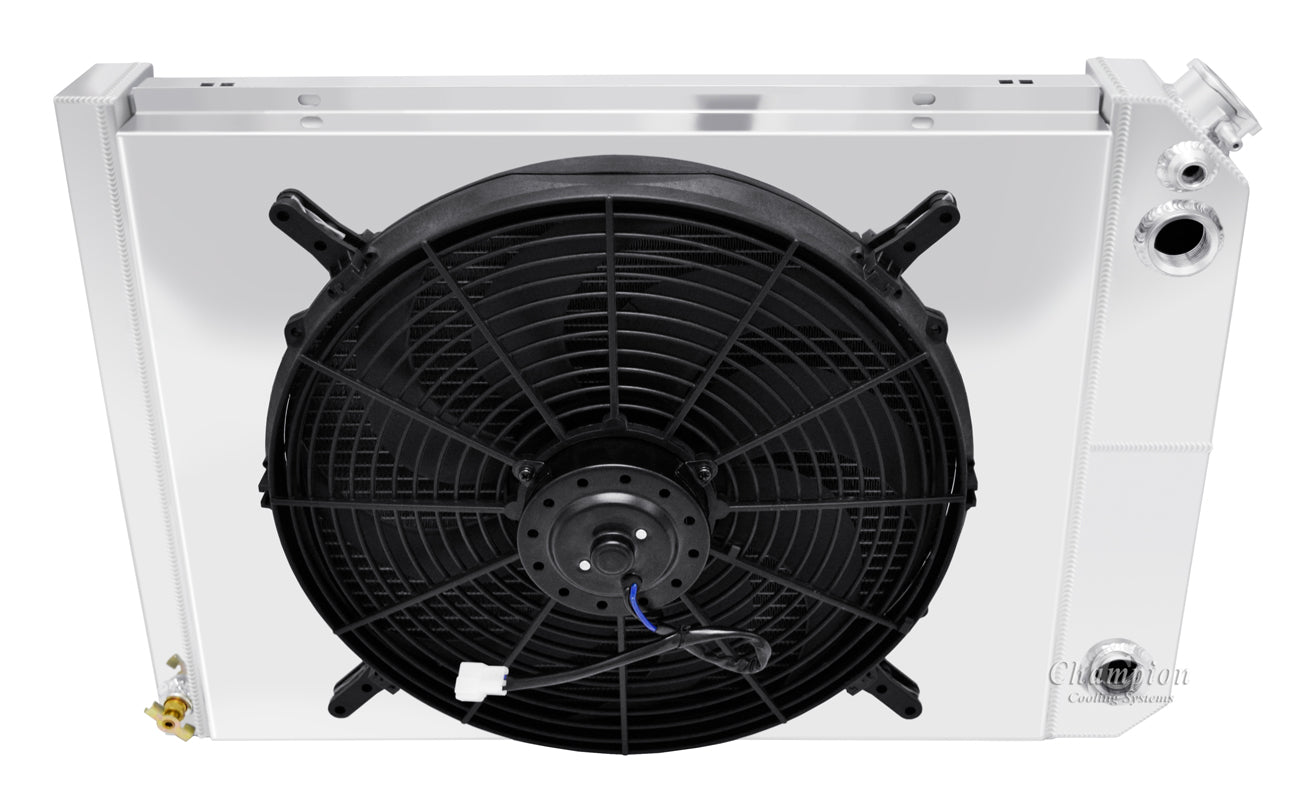 1965-1969 Buick Skylark LS Swap 3-Row Radiator, Shroud, Fan Combo
