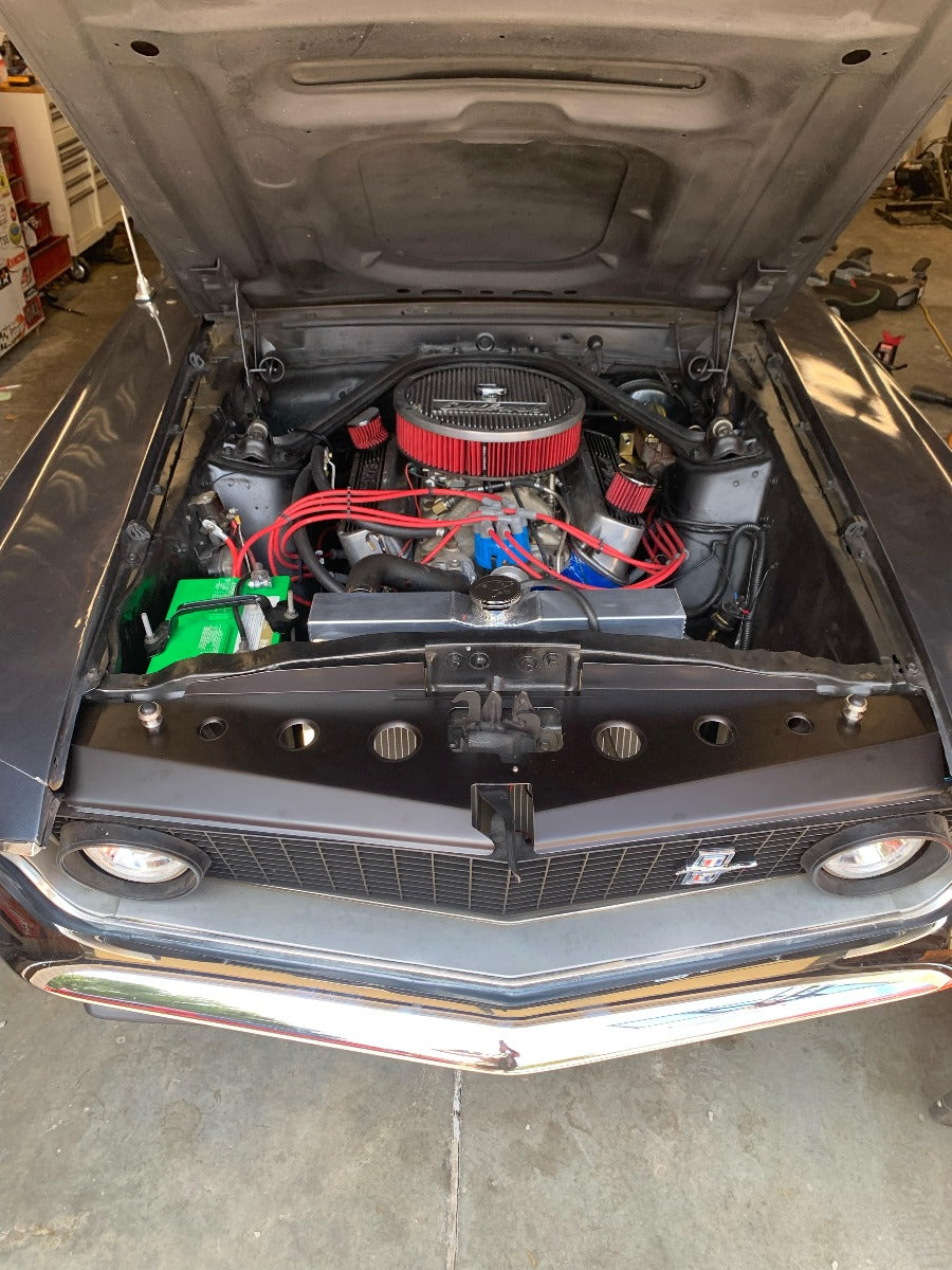 1969-1970 Mustang Radiator Support Show Panel with Dimple Died Holes