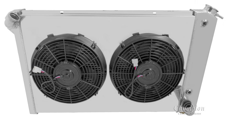 1969-1972 Corvette 2-Row Radiator, Shroud, Dual Fan Combo