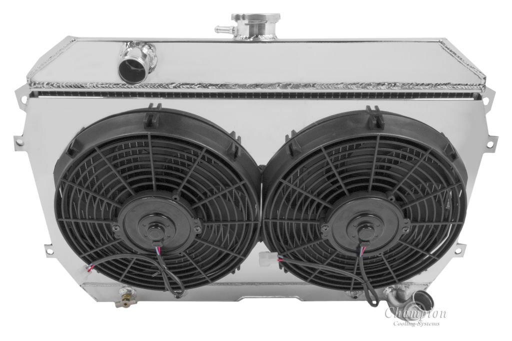 1970-1973 Datsun 240z 3-Row Radiator, Shroud, Dual Fan Combo