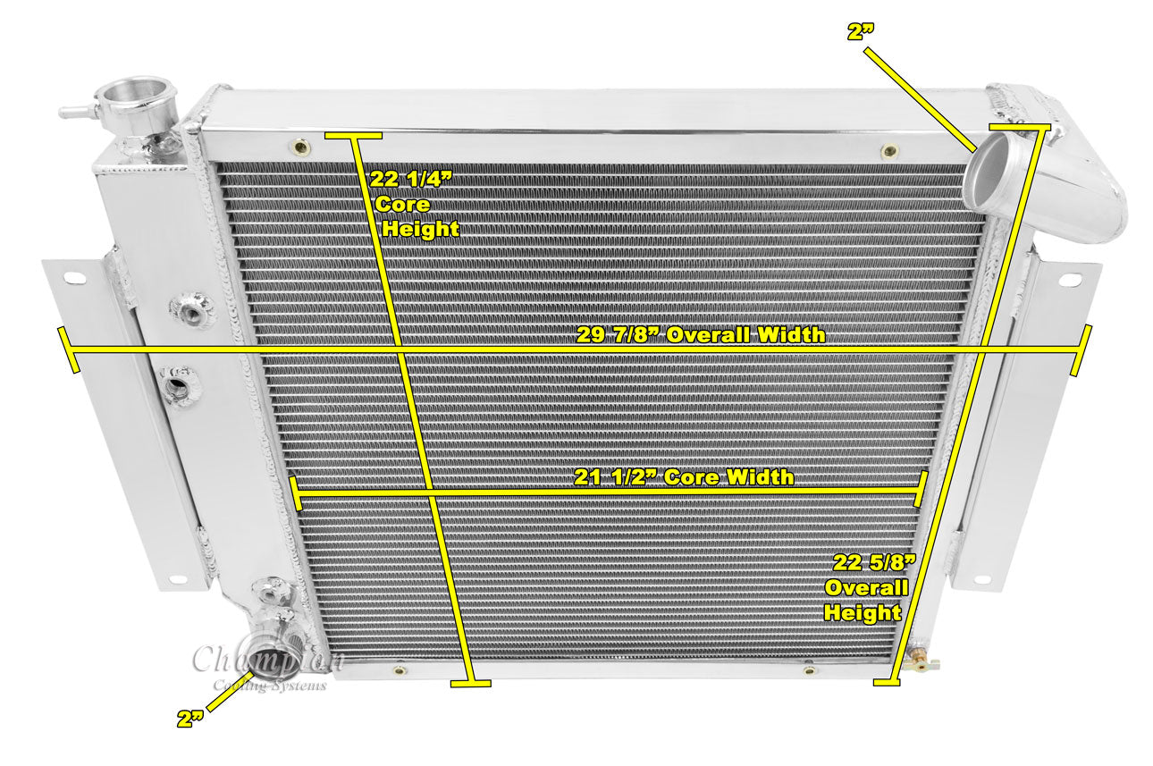 1970-1981 International Scout II 3-Row Radiator