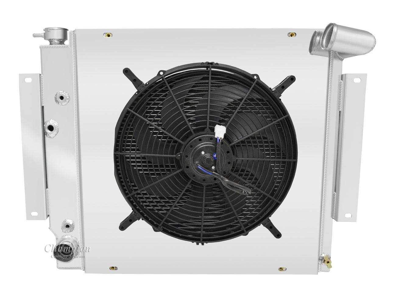 1970-1981 International Scout 3-Row Radiator, Shroud, Fan Combo