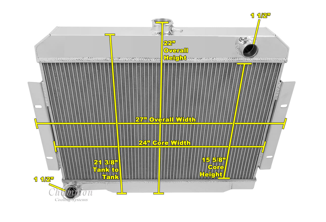 1970-1985 Jeep CJ 3-Row Radiator