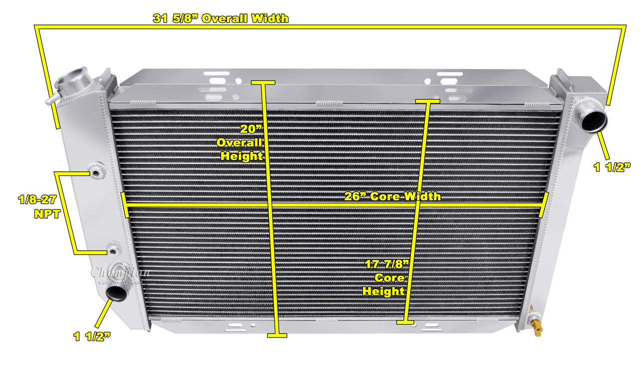 1969-1971 Mercury Marquis 3-Row Radiator
