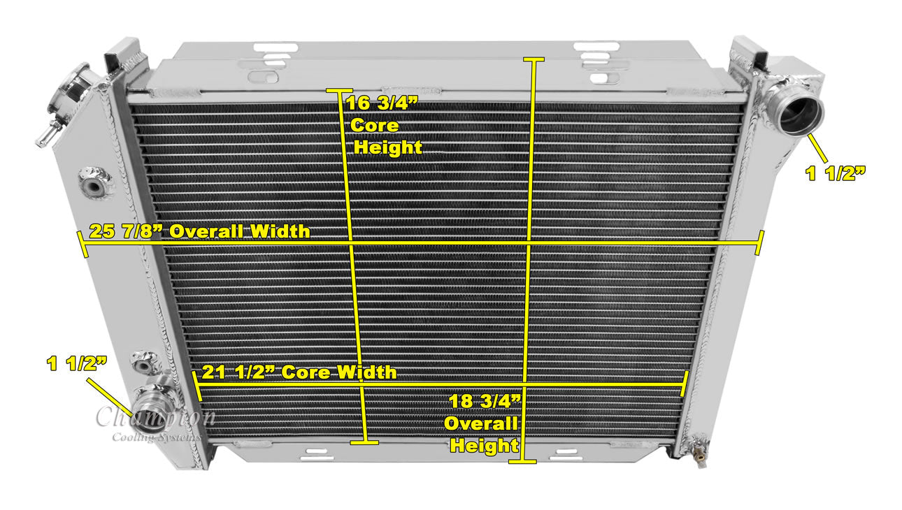 1971-1973 Mustang 2-Row Radiator