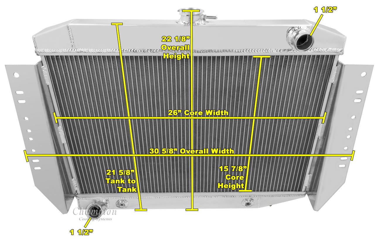 1972-1979 Jeep Cherokee 3-Row Radiator