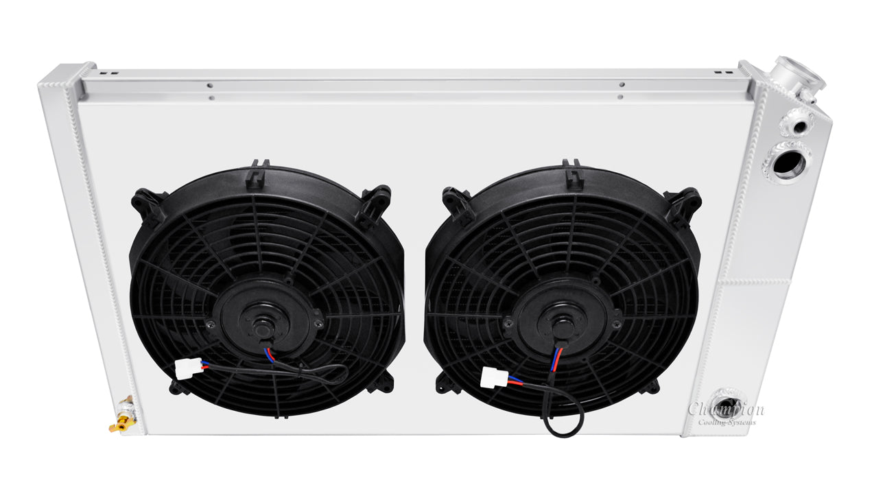 1975 Buick Apollo LS Swap 3-Row Radiator, Shroud, Fan Combo