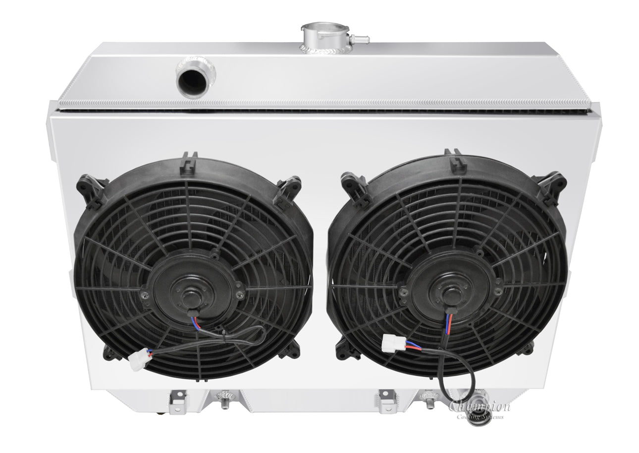1979-1983 Datsun 280z 2-Row Radiator, Shroud, Dual Fans Combo