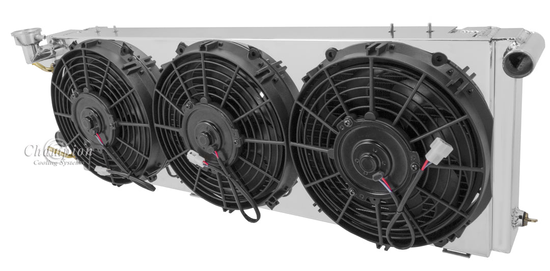 1991-2001 Jeep Cherokee 2-Row Radiator, Shroud, Triple Fan Combo
