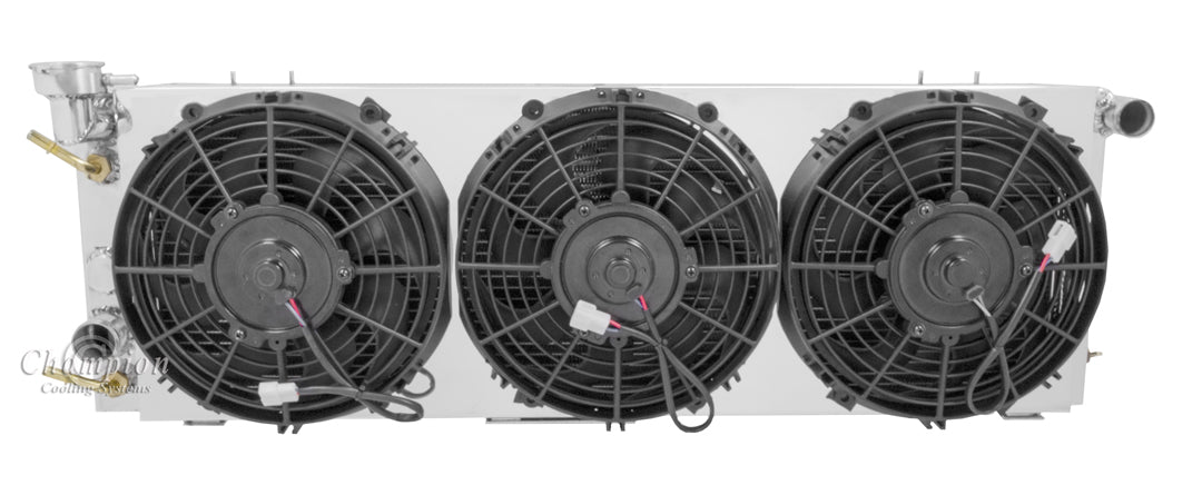 1991-2001 Jeep Cherokee 2-Row Radiator, Shroud, Triple Fan Combo
