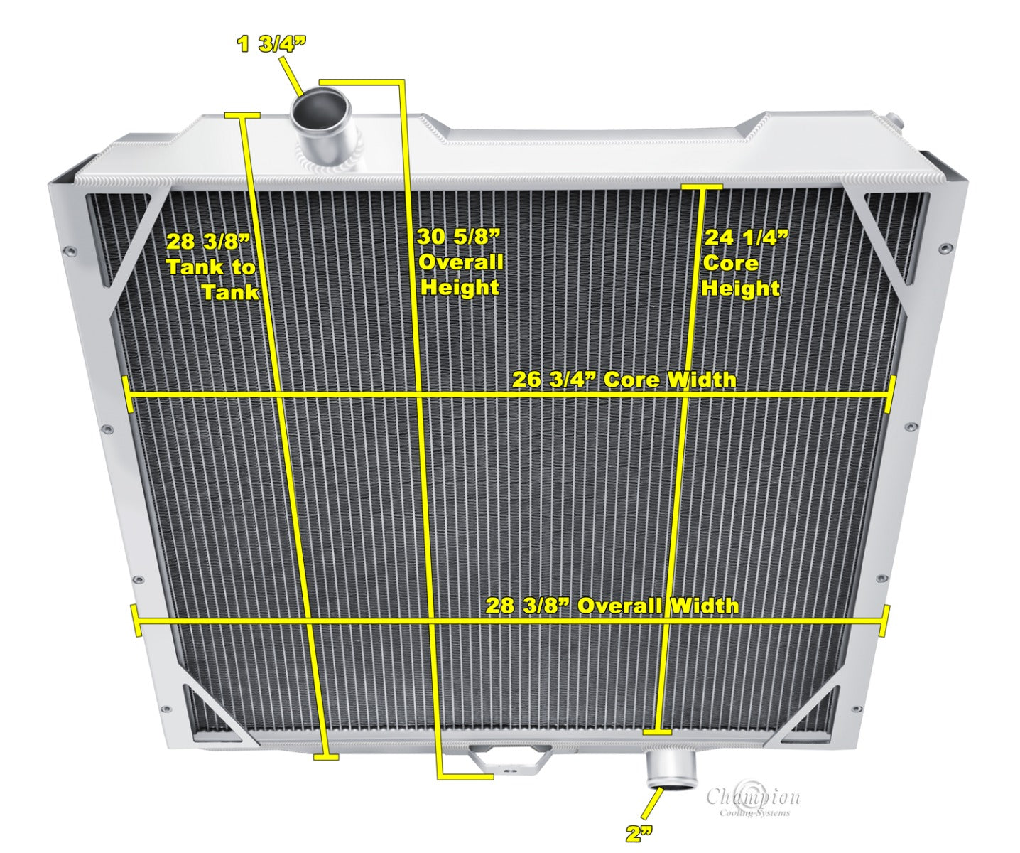 1984-present Military Humvee 3-Row Radiator