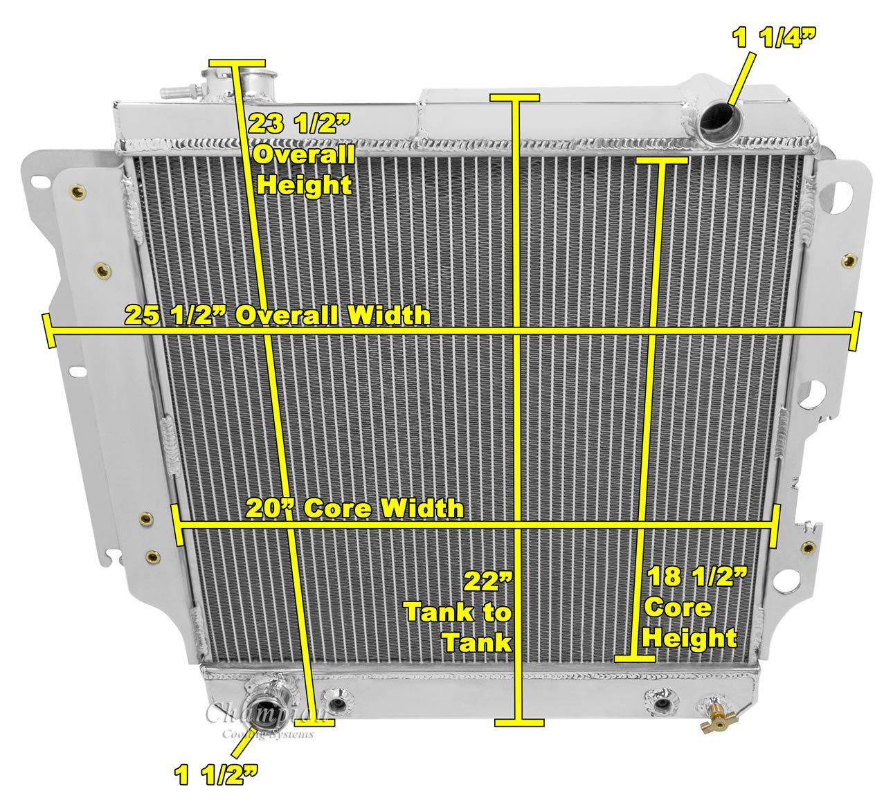 1987-2006 Jeep Wrangler YJ 3-Row Radiator