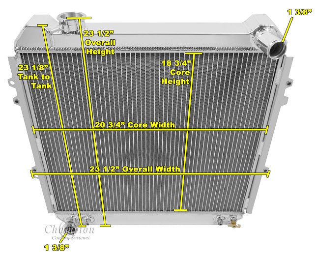 1988-1995 Toyota Truck 3-Row Radiator