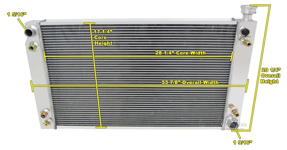 1988-94 Chevy Truck 3-Row Radiator