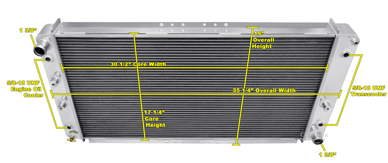 1994-1996 Chevy Caprice 3-Row Radiator