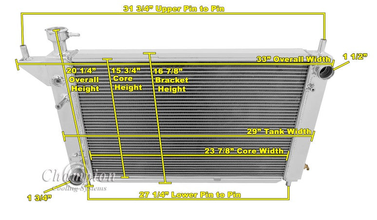 1994-1996 Mustang 2-Row Radiator