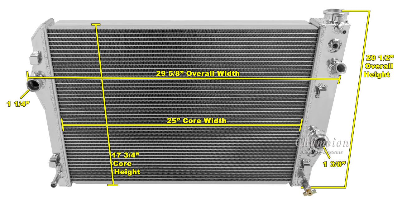 1998-1999 Camaro 3-Row Radiator