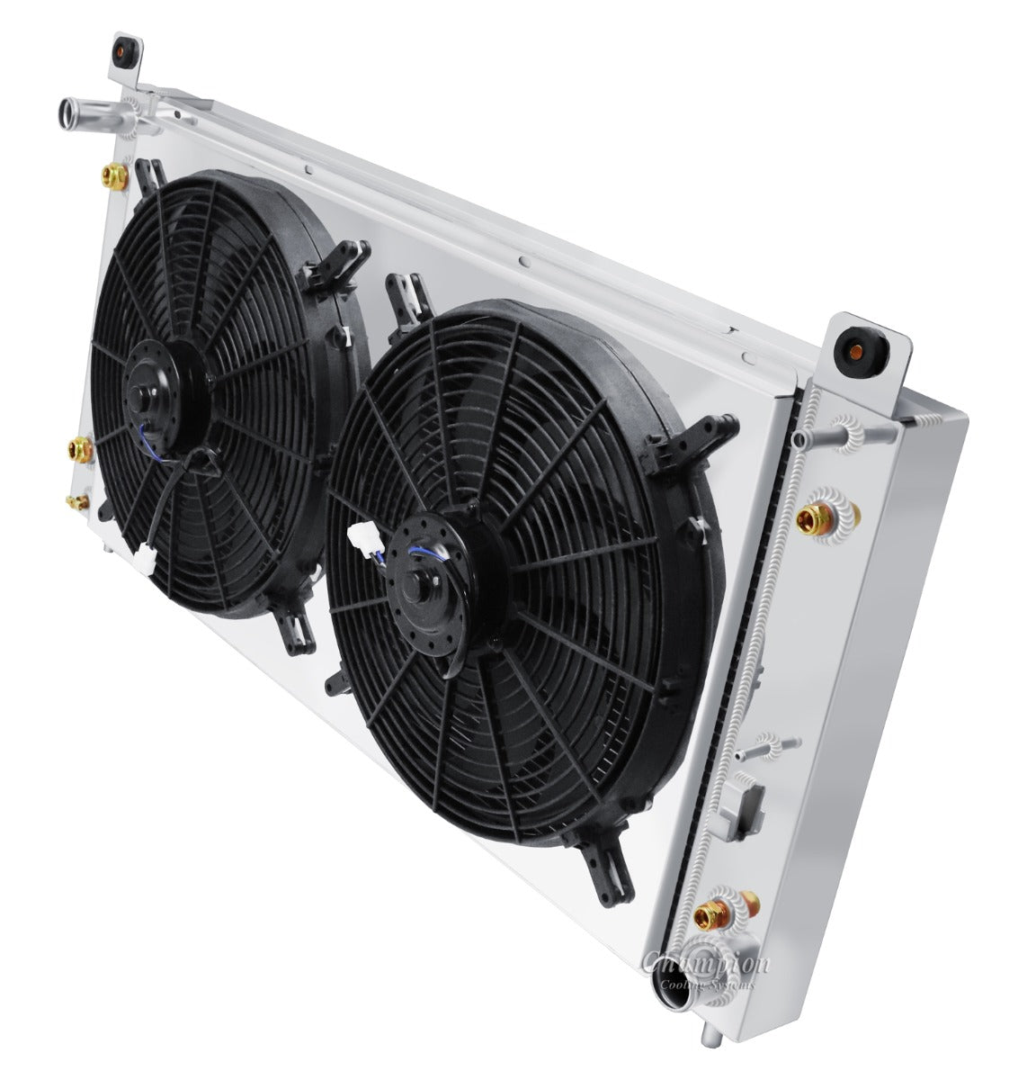 2000-2014 Chevy Tahoe 3-Row Radiator, Shroud, 16in Dual Fan Combo