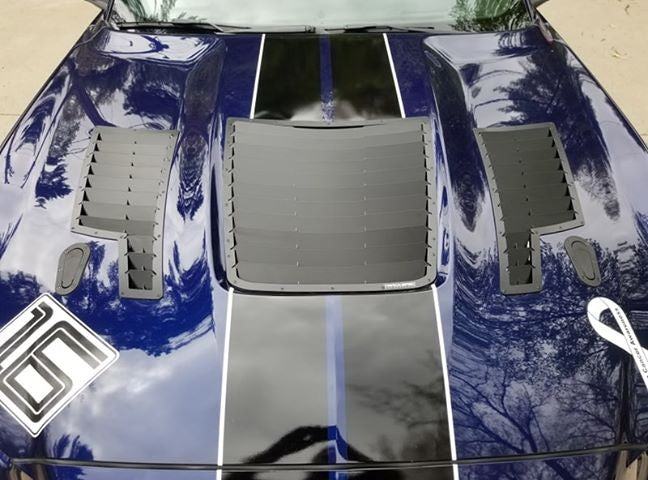 2016-2018 Mustang GT350 GT4 Full Hood Louver Kit