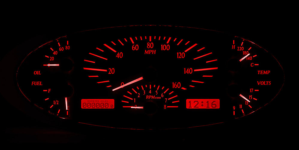 1932 Ford Car VHX Gauge Instruments - Dakota Digital VHX-32F