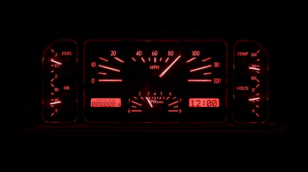 1937-1938 Ford VHX Gauge Instruments - Dakota Digital VHX-37F