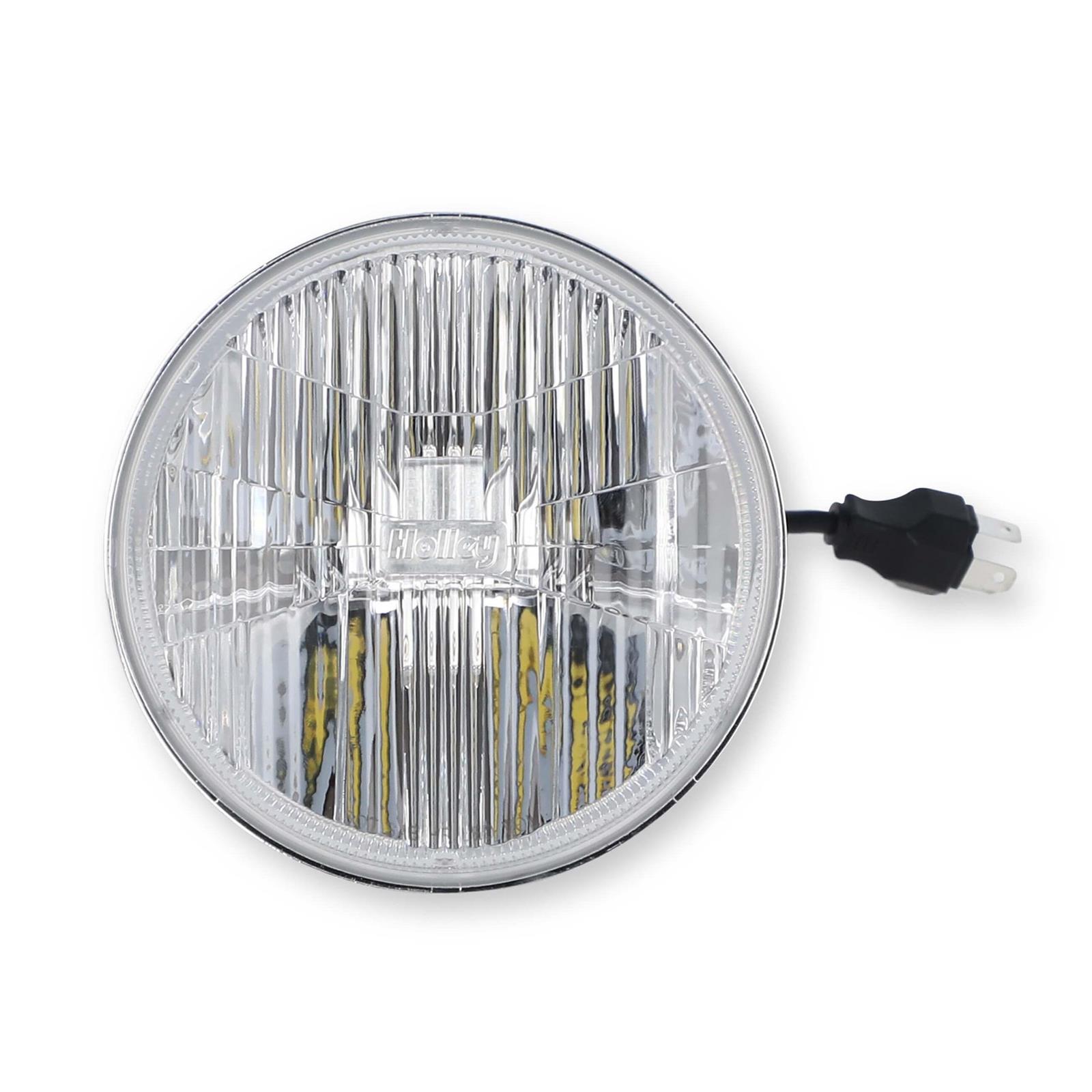 Holley RetroBright LED Headlight – 5.75-inch Round – Classic White (3000K) – LFRB125