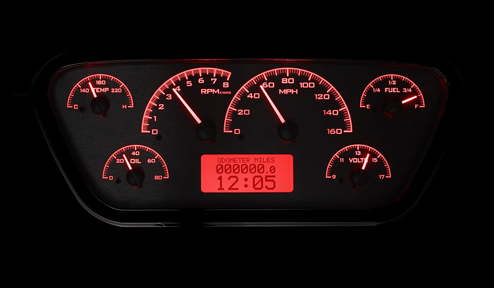 1953-1955 Ford Pickup VHX Gauge Instruments - Dakota Digital VHX-53F-PU
