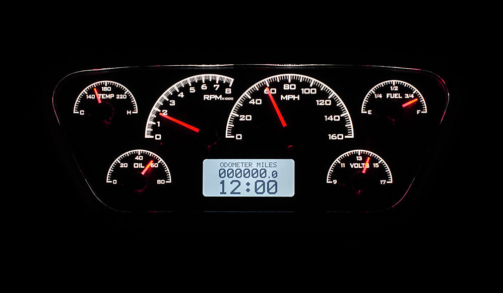 1953-1955 Ford Pickup VHX Gauge Instruments - Dakota Digital VHX-53F-PU