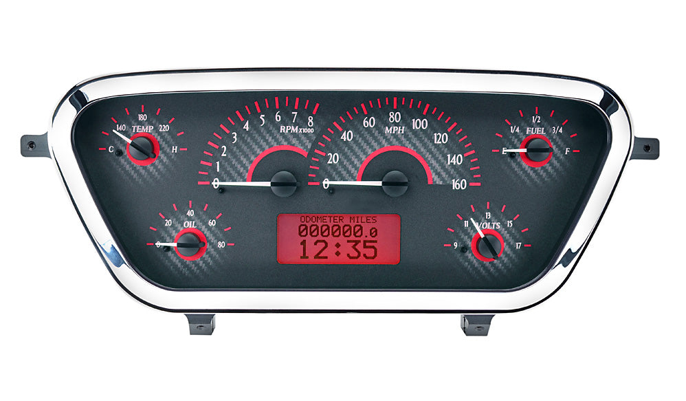 1953-1955 Ford Pickup VHX Gauge Instruments - Dakota Digital VHX-53F-PU