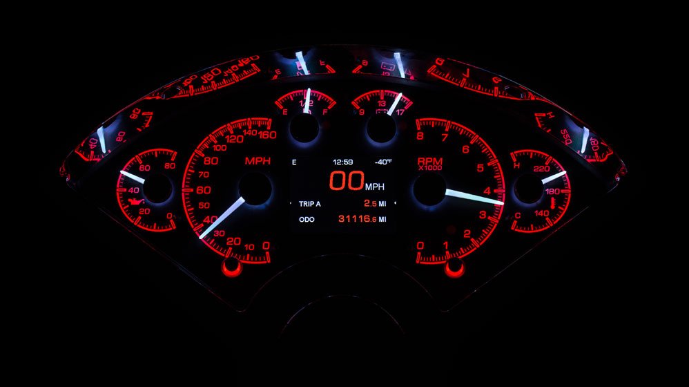 1955- 56 Chevy Belair, 210 HDX Instruments - Dakota Digital