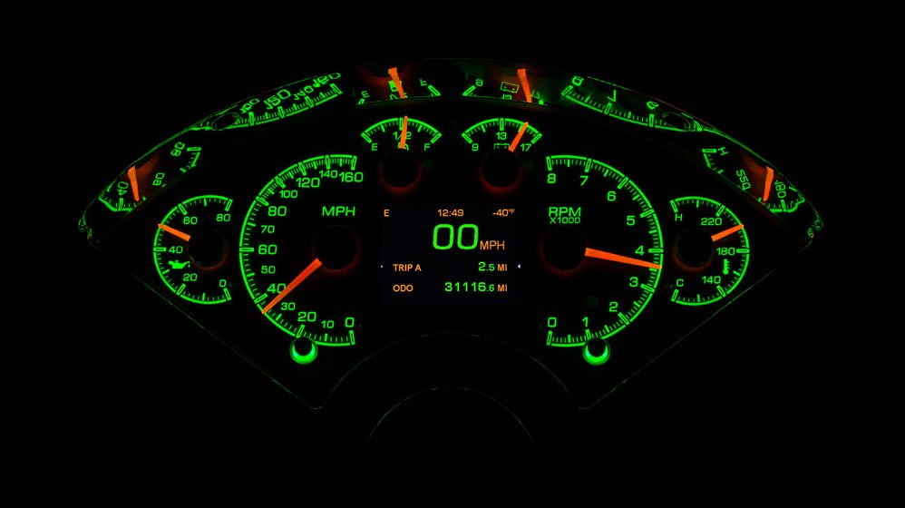 1955- 56 Chevy Belair, 210 HDX Instruments - Dakota Digital