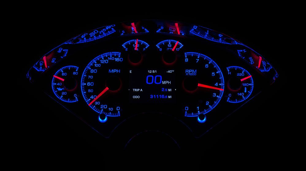 1955- 56 Chevy Belair, 210 HDX Instruments - Dakota Digital