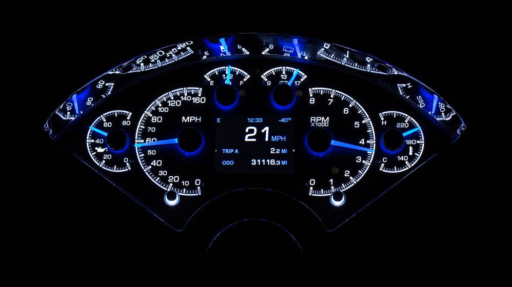 1955- 56 Chevy Belair, 210 HDX Instruments - Dakota Digital