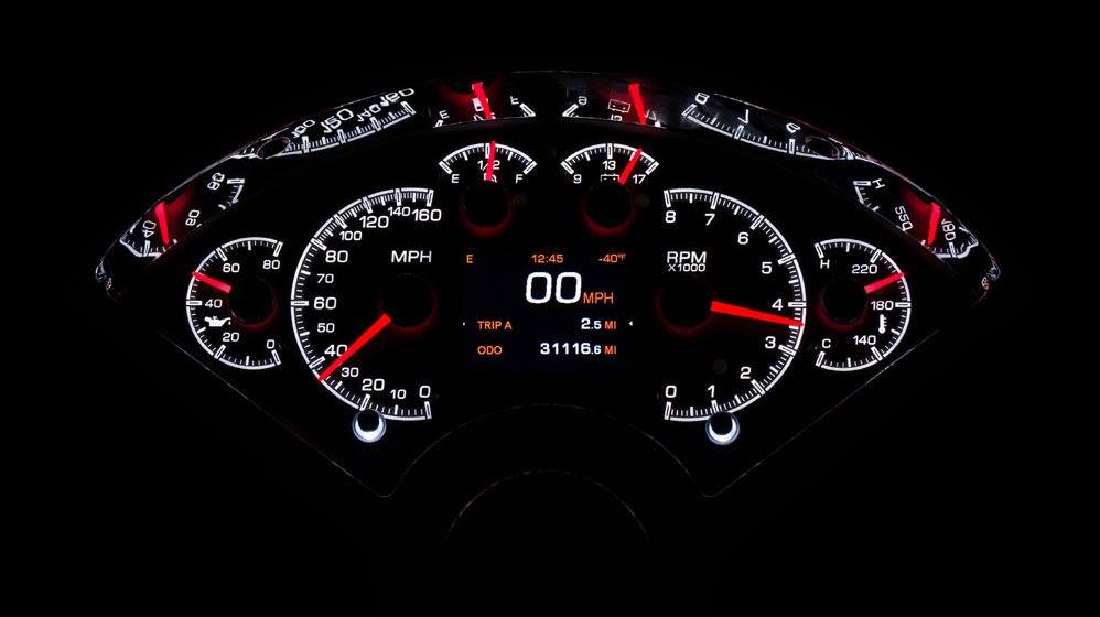 1955- 56 Chevy Belair, 210 HDX Instruments - Dakota Digital