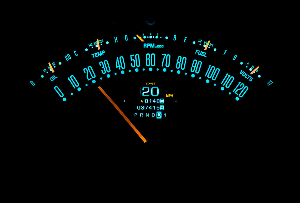 1955- 56 Chevy Belair, 210 RTX Gauge Instruments