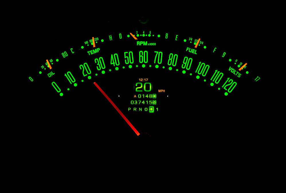1955- 56 Chevy Belair, 210 RTX Gauge Instruments