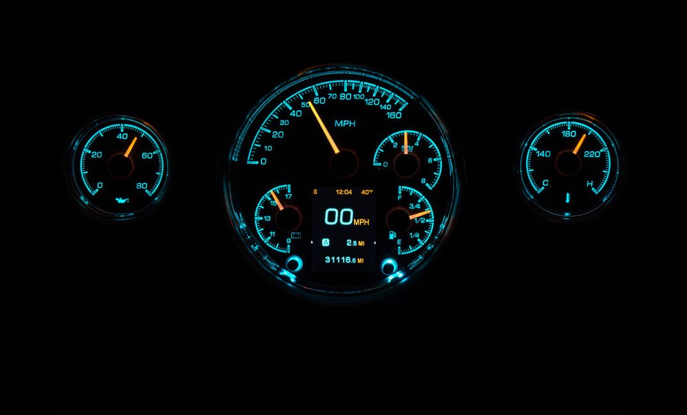 1957 Chevy Belair, 210 HDX Instruments - Dakota Digital