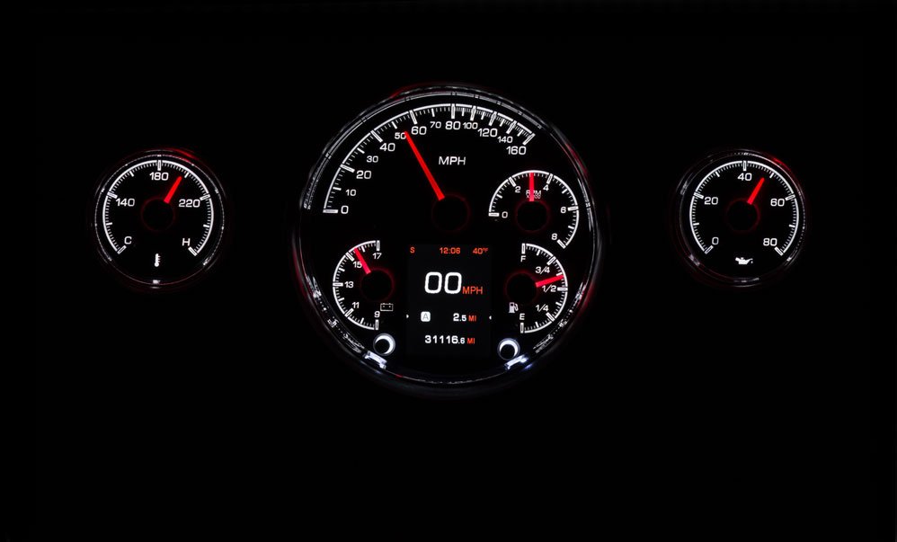 1957 Chevy Belair, 210 HDX Instruments - Dakota Digital
