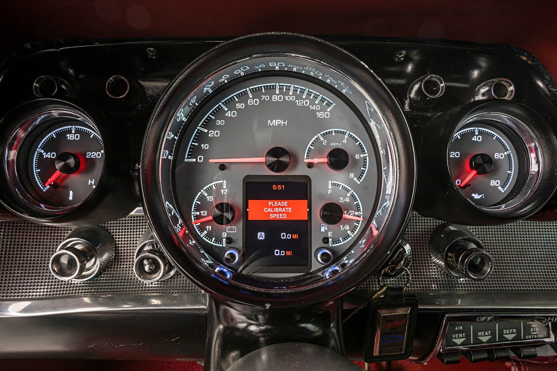 1957 Chevy Belair, 210 HDX Instruments - Dakota Digital