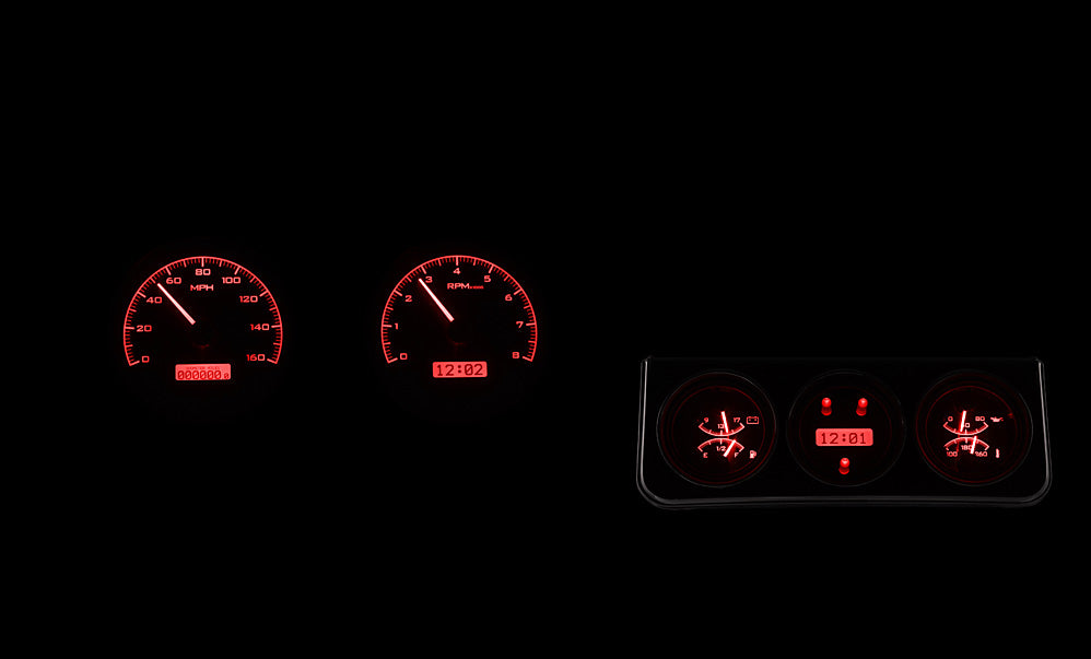 1967 Camaro/ Firebird VHX Instruments w/ Console gauges VHX Instruments - Dakota Digital VHX-67C-CAC