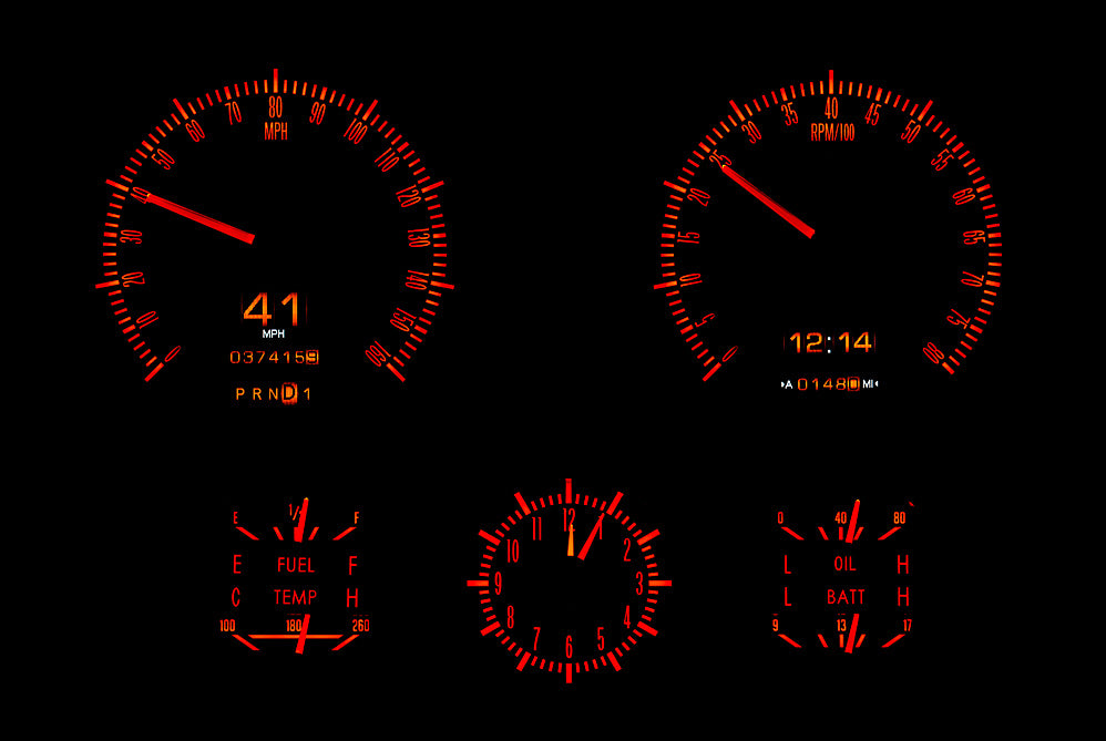 1967 Camaro with Console gauges RTX Instruments
