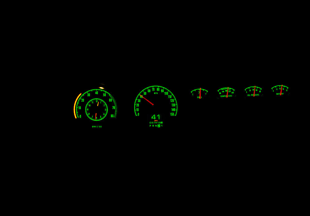 1968- 70 Dodge Charger, Super Bee RTX Gauge Instruments