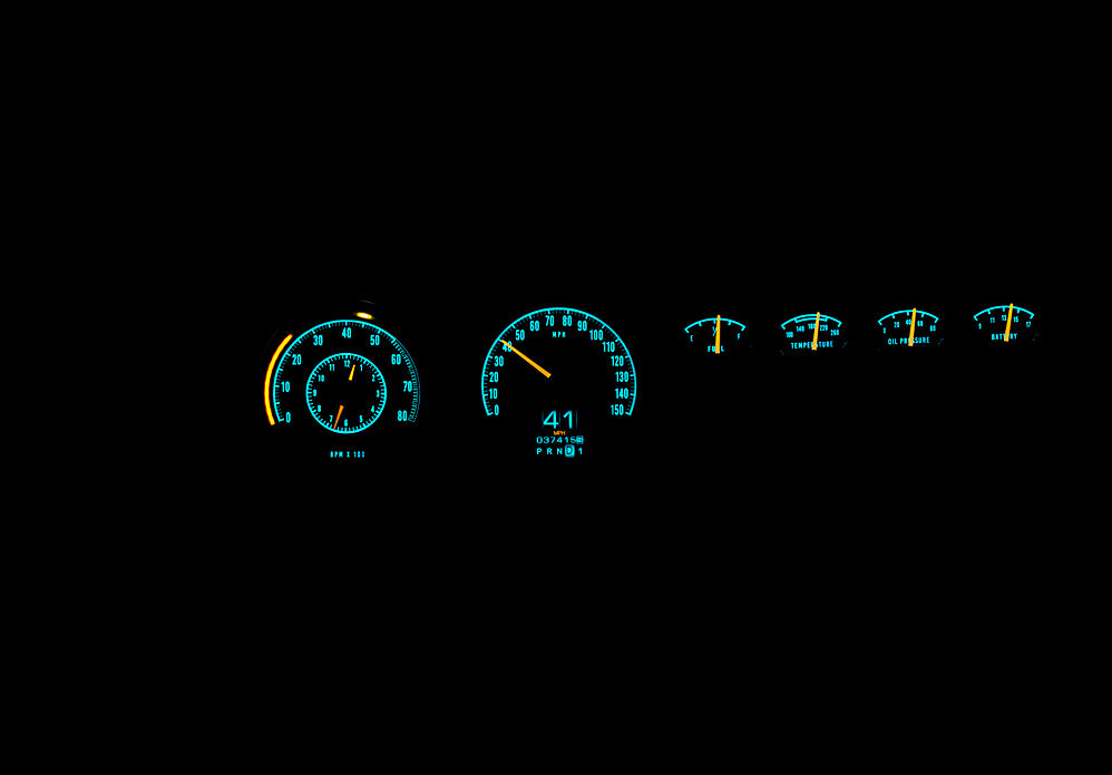 1968- 70 Dodge Charger, Super Bee RTX Gauge Instruments